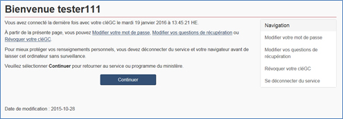 Figure 11 : Page de bienvenue