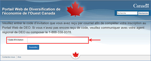 Figure 12 : Code d'invitation