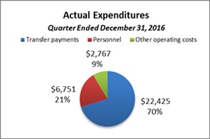 Pie Chart #3: Actual Expenditures 2016–17