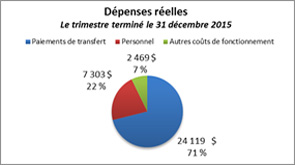 Diagramme à secteurs no 4 : Dépenses réelles pour 2015–2016
