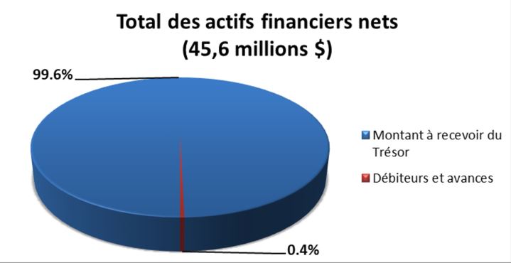 Total des actifs financiers nets (45,6 millions $)