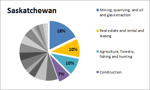 Pie chart: Saskatchewan